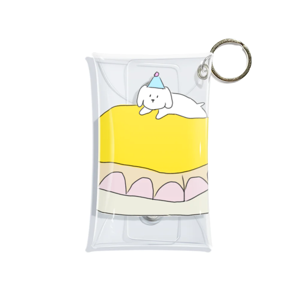 みにゆん　ねこのLovely puppy cake Mini Clear Multipurpose Case