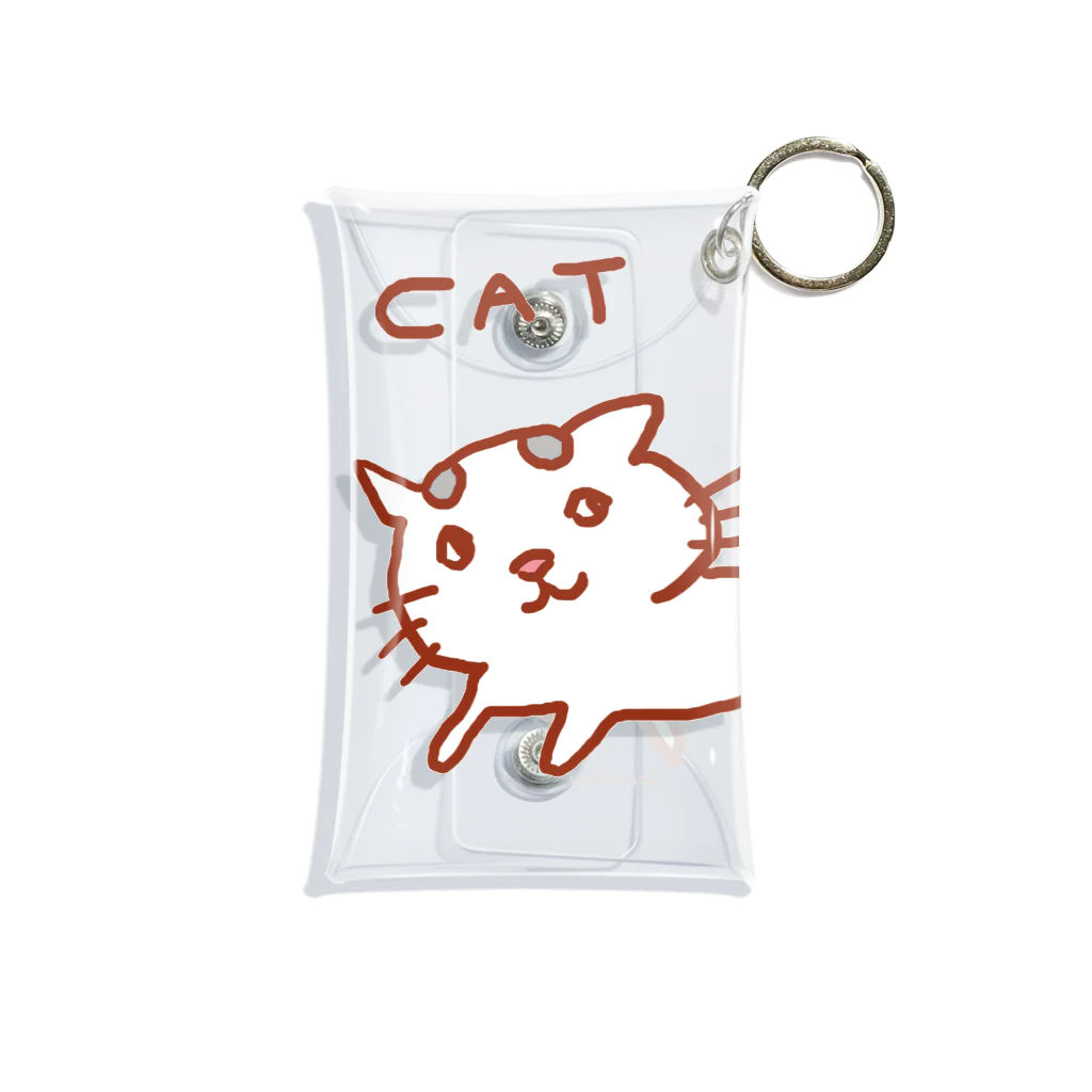 ネコのうーたんになりたいくちばしショップのねこだけキャット Mini Clear Multipurpose Case