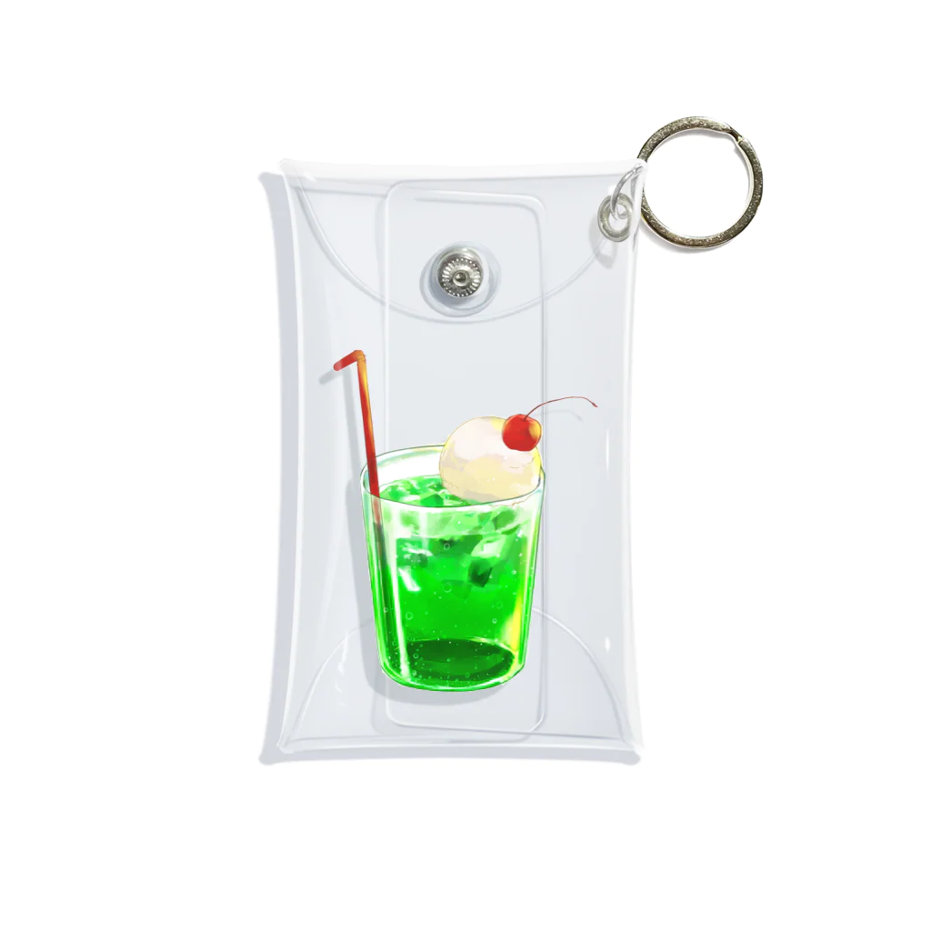 kikka_4のメロンクリームソーダ Mini Clear Multipurpose Case