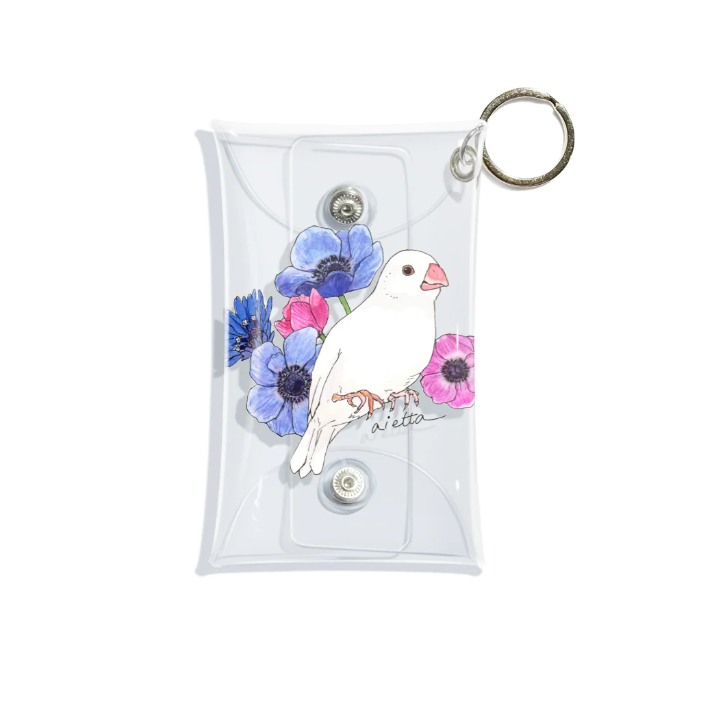 aiettaのアネモネ文鳥/白文鳥 Mini Clear Multipurpose Case