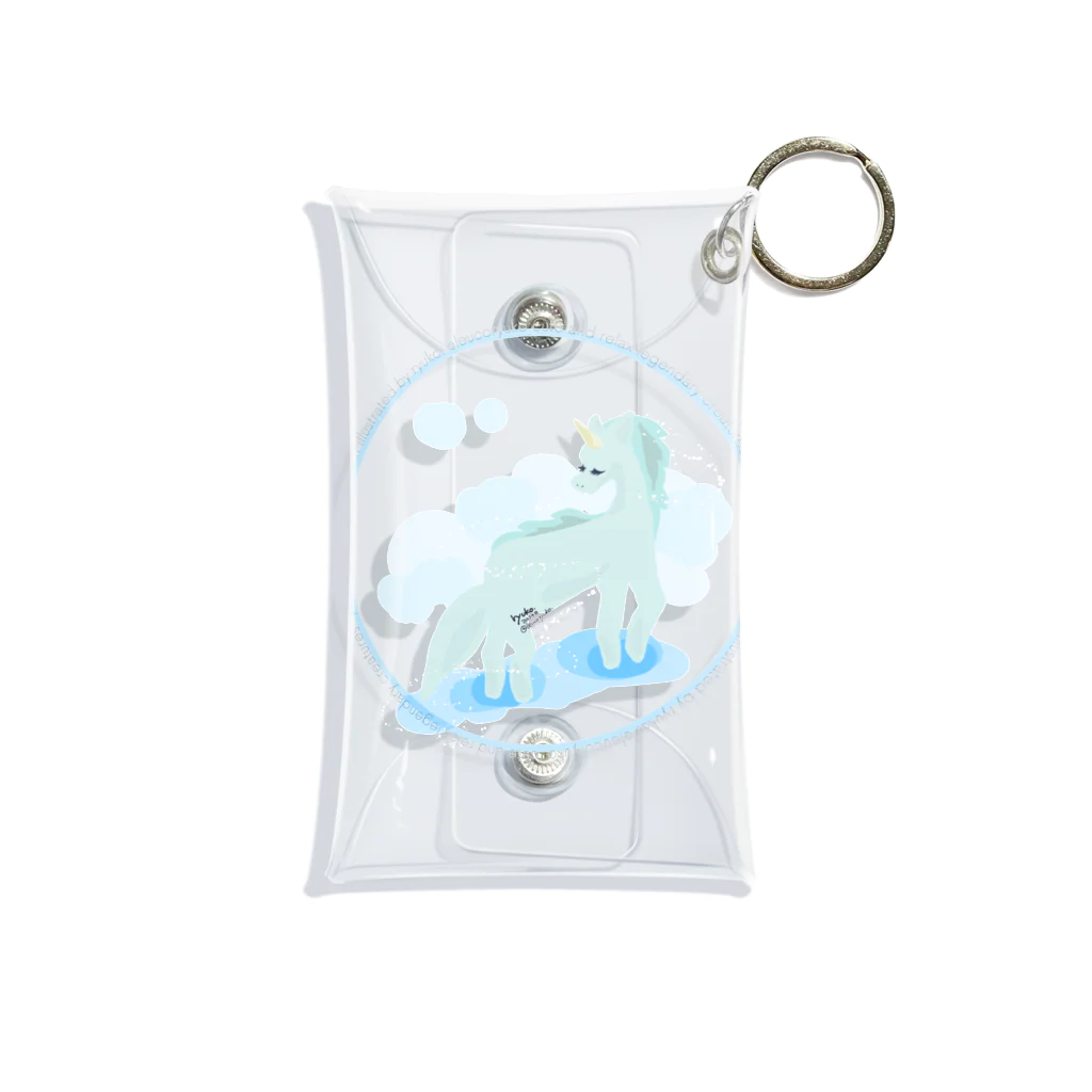 リューコ🤍龍神イラストレーターの「癒し・浄化」🕊️ユニコーン(ゆる神獣シリーズ) Mini Clear Multipurpose Case