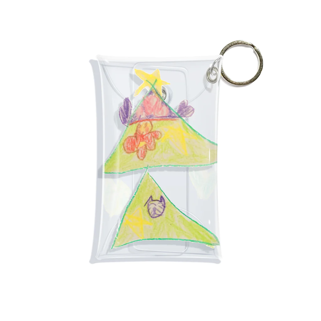 KidsArtの【子どもの絵】クリスマスツリー Mini Clear Multipurpose Case