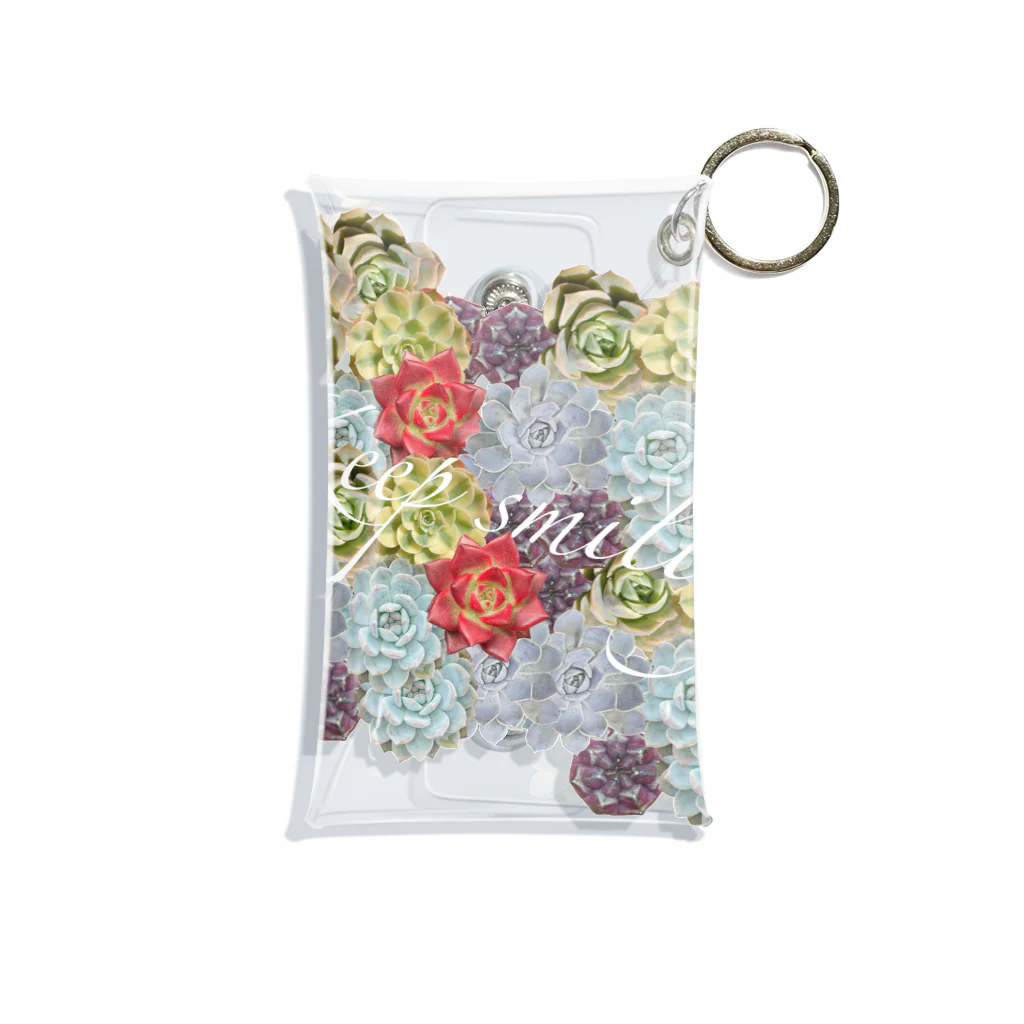 Art na plantsのKeep smiling Mini Clear Multipurpose Case