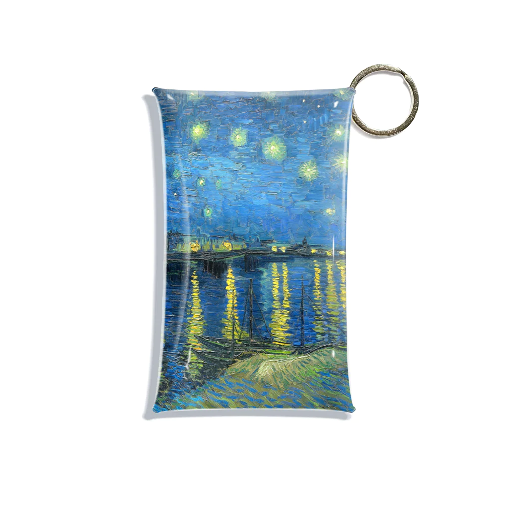 MUGEN ARTのゴッホ　ローヌ川の星月夜　Van Gogh / Starry Night Over the Rhône  Mini Clear Multipurpose Case