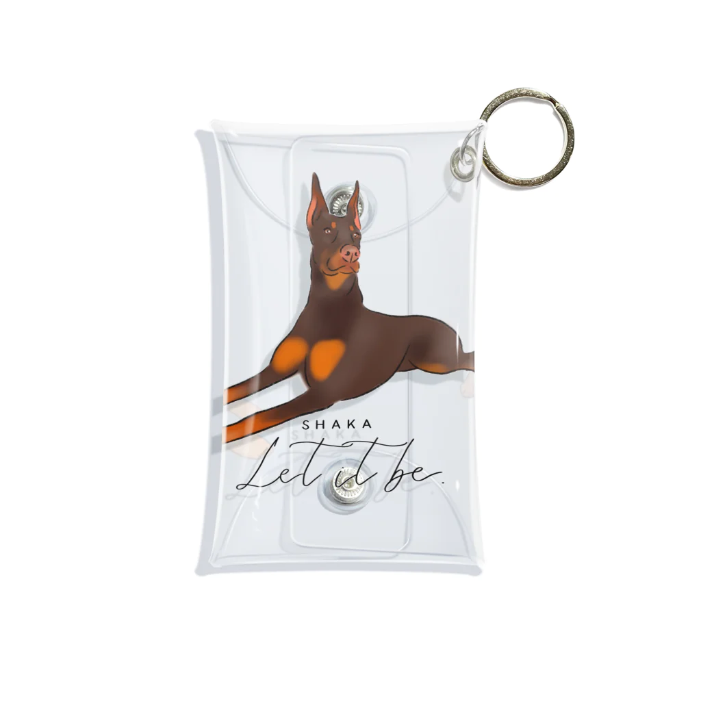 Blue Sky PupsのShaka the Doberman  Mini Clear Multipurpose Case