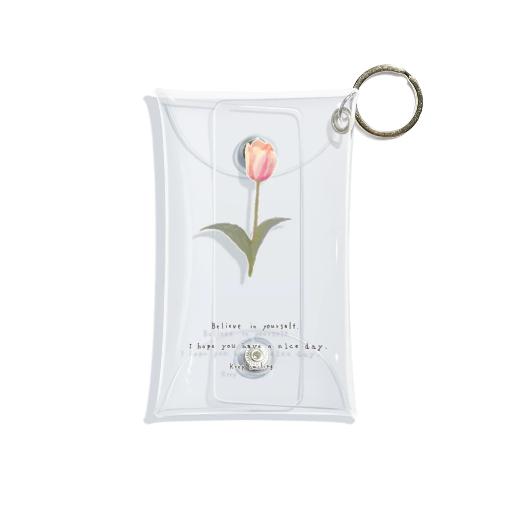 rilybiiのSakura Peach Tulip . Mini Clear Multipurpose Case