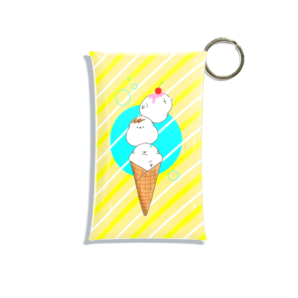 なまやけオードブルのシマエナガ式3段アイス（常夏ver） Mini Clear Multipurpose Case