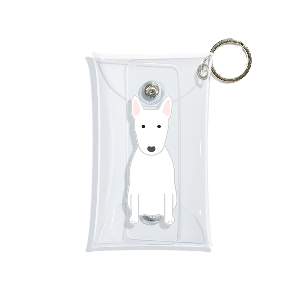 ゆいたっく／犬イラストのミニチュアブルテリア Mini Clear Multipurpose Case