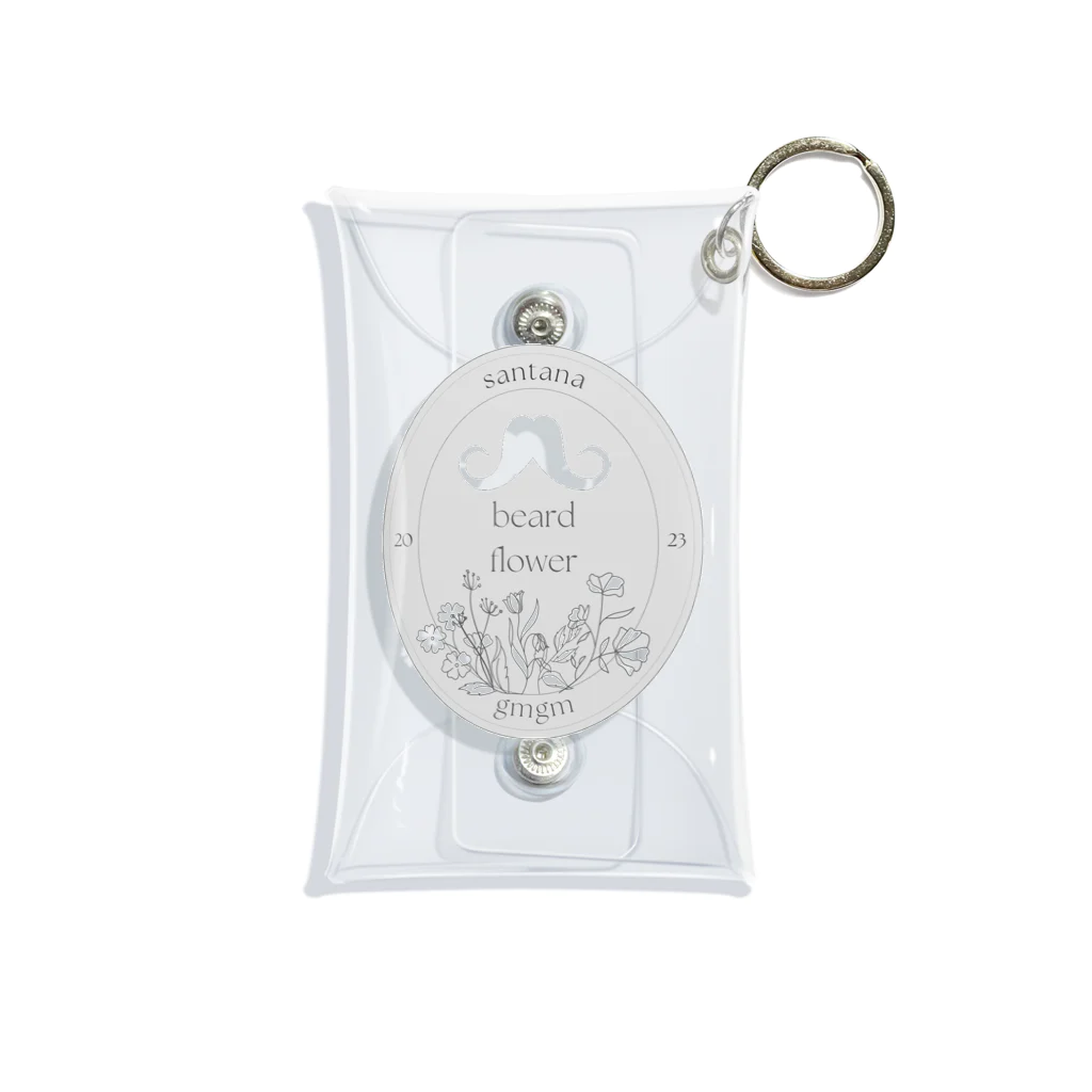 santanaのbeard flower 02 : Gray Mini Clear Multipurpose Case