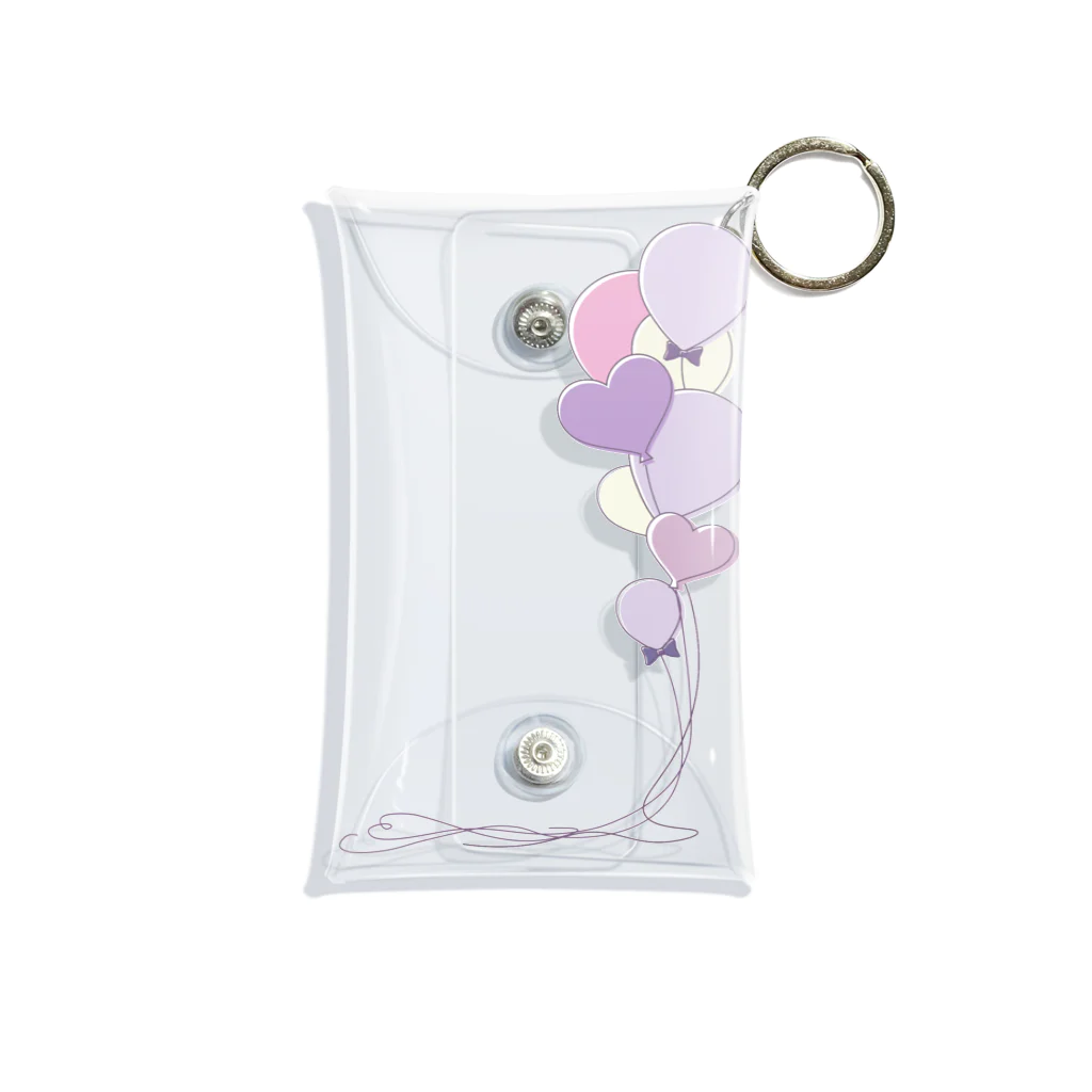 hanaの推し活ショップのpurple balloons ミニクリアマルチケース Mini Clear Multipurpose Case