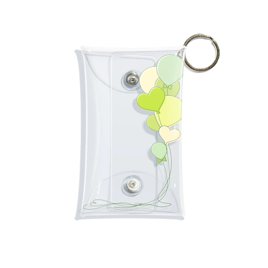 hanaの推し活ショップのlightgreen balloons Mini Clear Multipurpose Case