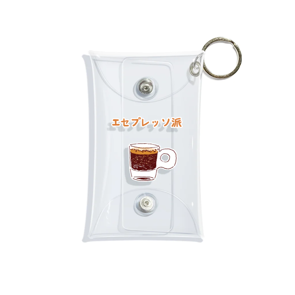NIKORASU GOのユーモアコーヒーデザイン「エセプレッソ派」 Mini Clear Multipurpose Case
