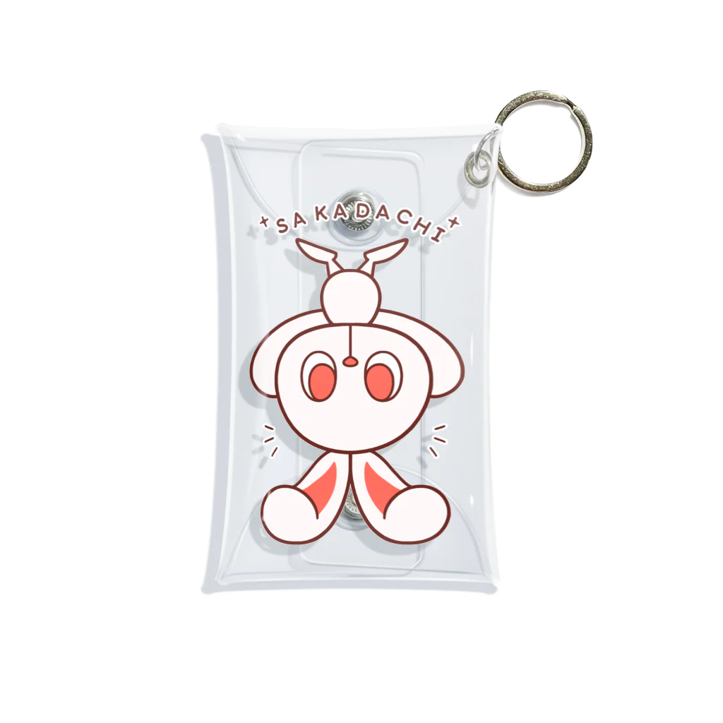 レタ(LETA)のぽっぷらうさぎ(さかだち(文字あり)) Mini Clear Multipurpose Case