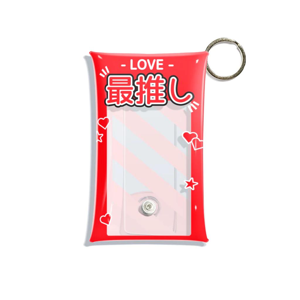 ドルオタ - アイドルオタク向けショップの『LOVE - 最推し』推しチェキケース【赤】 ミニクリアマルチケース