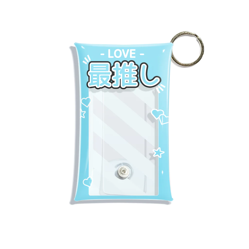 ドルオタ - アイドルオタク向けショップの『LOVE - 最推し』推しチェキケース【水色】 Mini Clear Multipurpose Case