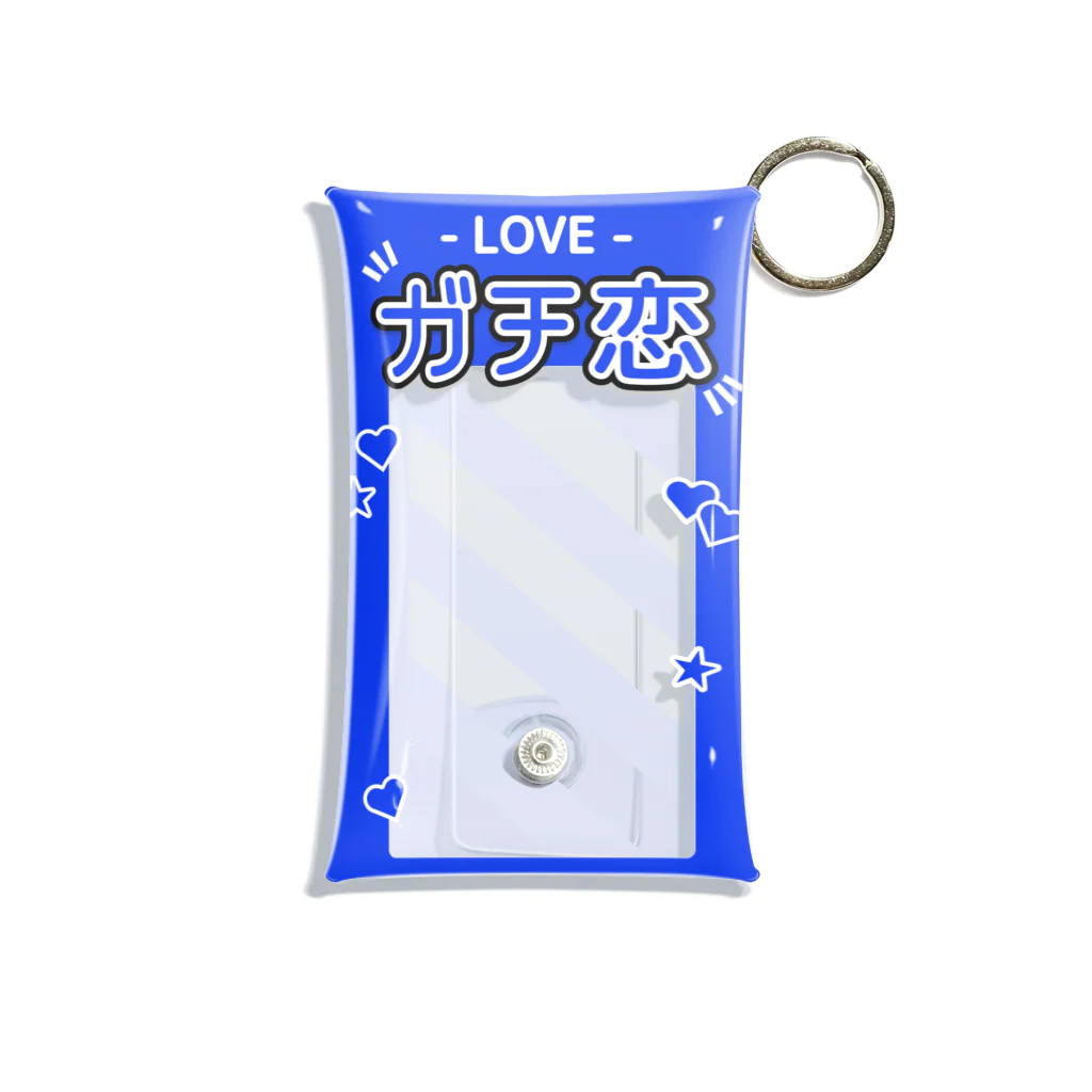 ドルオタ - アイドルオタク向けショップの『LOVE - ガチ恋』推しチェキケース【青】 Mini Clear Multipurpose Case