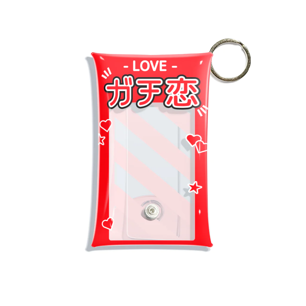 ドルオタ - アイドルオタク向けショップの『LOVE - ガチ恋』推しチェキケース【赤】 ミニクリアマルチケース