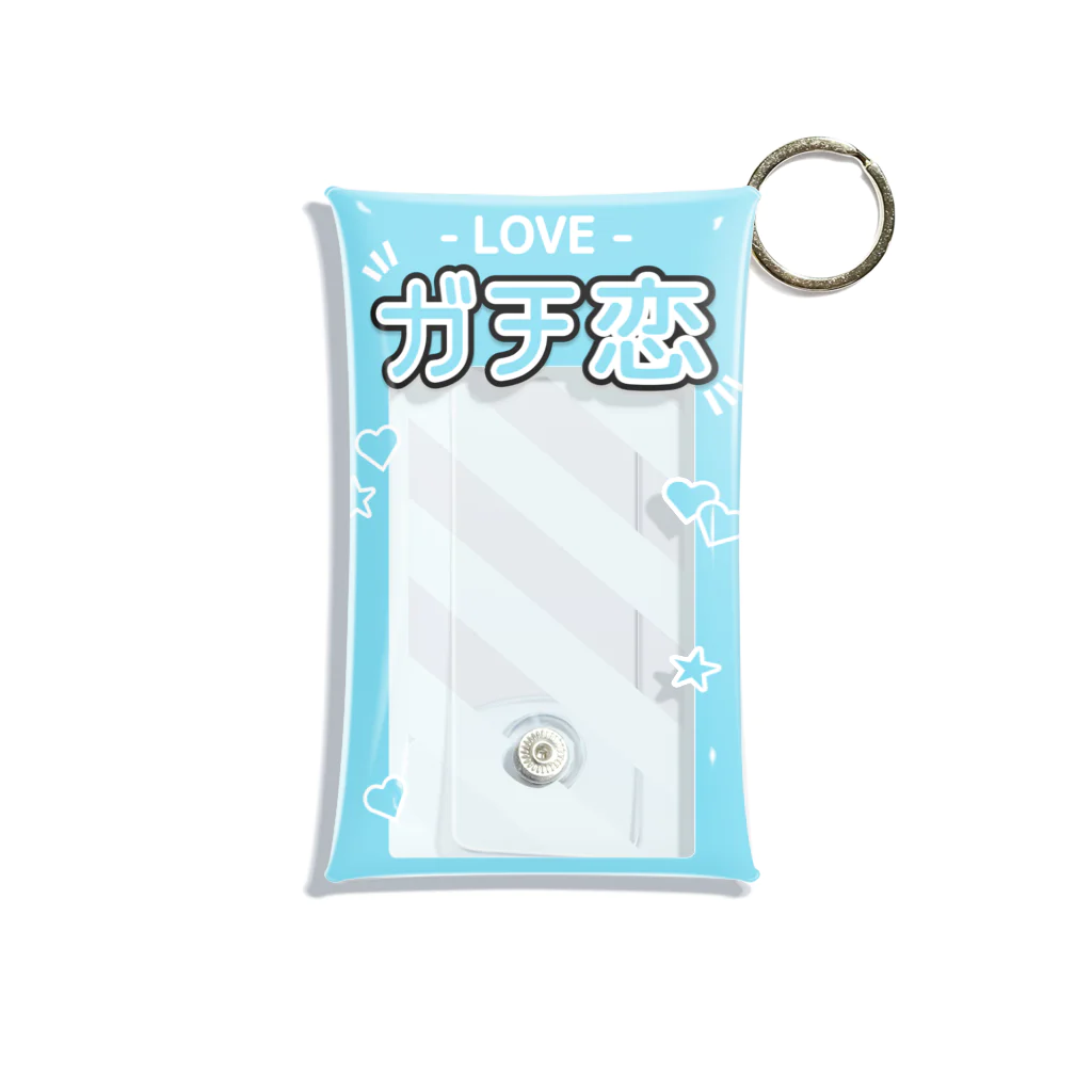 ドルオタ - アイドルオタク向けショップの『LOVE - ガチ恋』推しチェキケース【水色】 Mini Clear Multipurpose Case