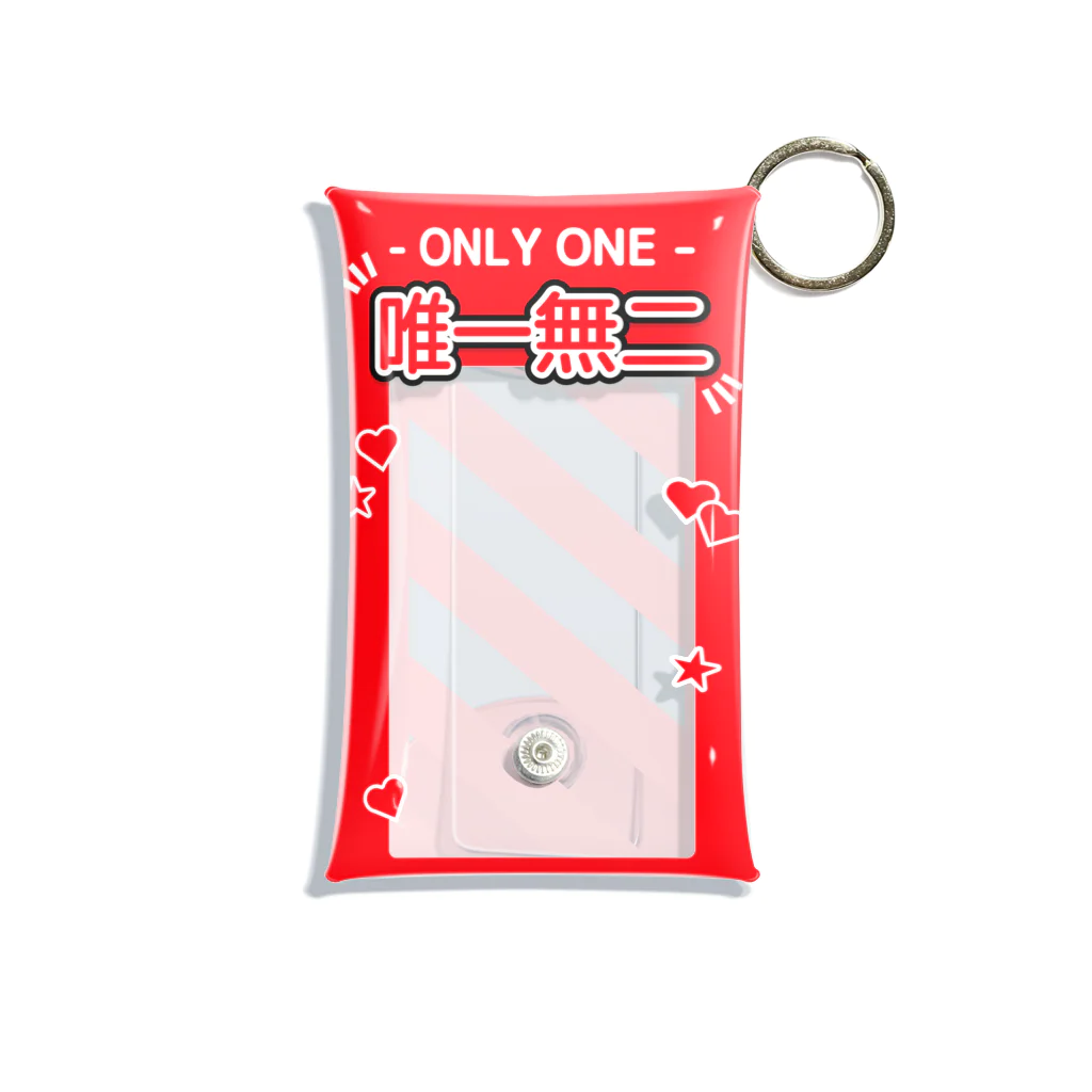 ドルオタ - アイドルオタク向けショップの『ONLY ONE - 唯一無二』推しチェキケース【赤】 ミニクリアマルチケース