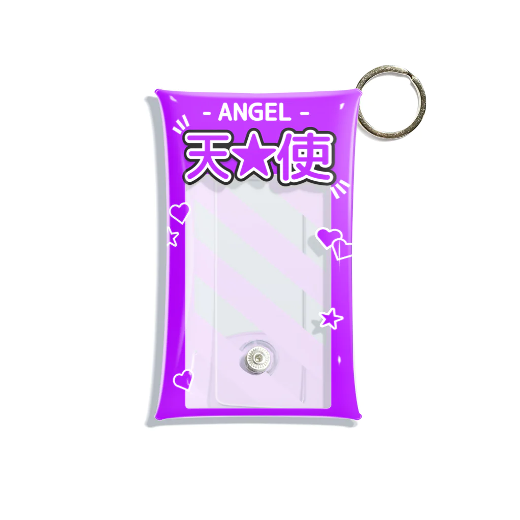 ドルオタ - アイドルオタク向けショップの『ANGEL - 天使』推しチェキケース【紫】 Mini Clear Multipurpose Case