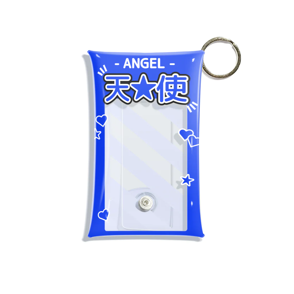 ドルオタ - アイドルオタク向けショップの『ANGEL - 天使』推しチェキケース【青】 Mini Clear Multipurpose Case