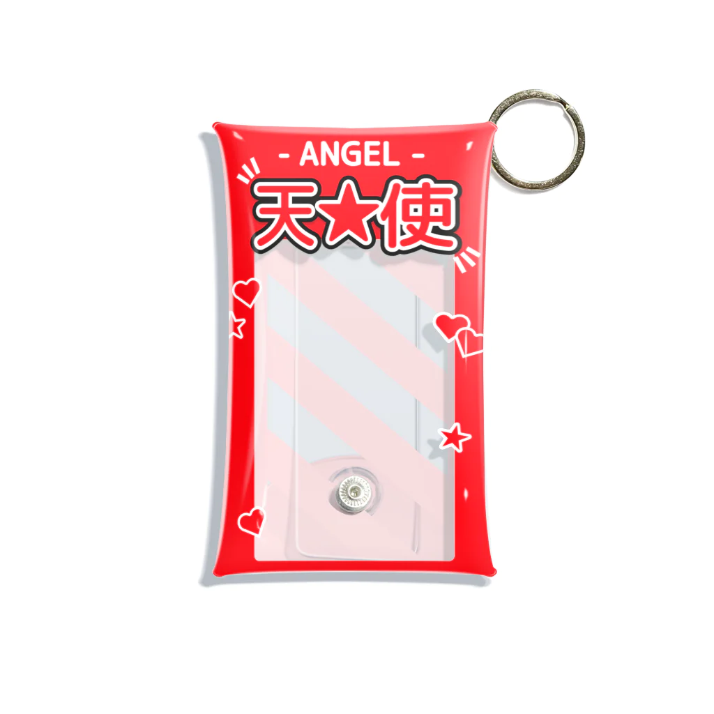 ドルオタ - アイドルオタク向けショップの『ANGEL - 天使』推しチェキケース【赤】 Mini Clear Multipurpose Case