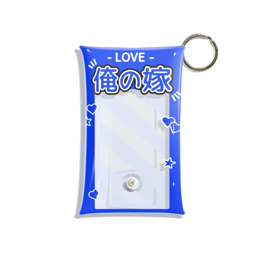 ドルオタ - アイドルオタク向けショップの『LOVE - 俺の嫁』推しチェキケース【青】 Mini Clear Multipurpose Case