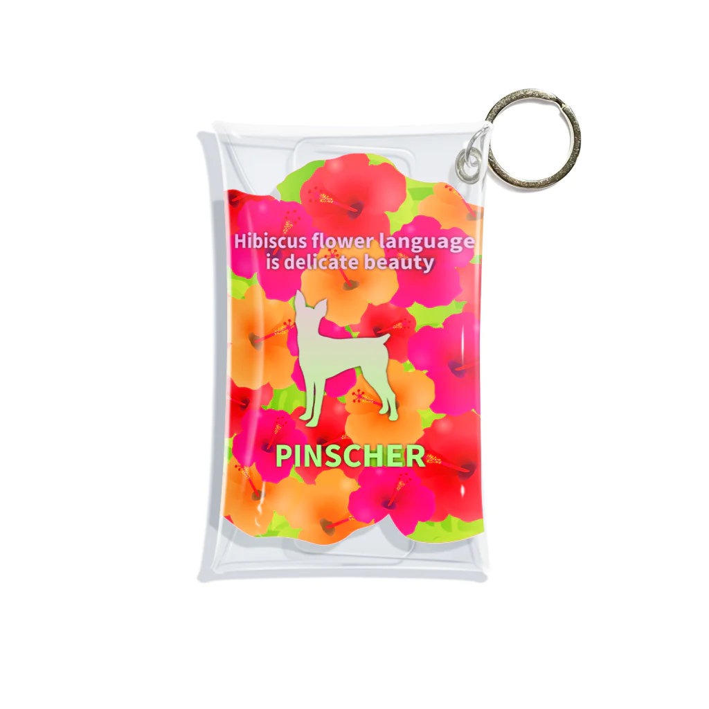 onehappinessのピンシャー　hibiscus　花言葉　onehappiness Mini Clear Multipurpose Case