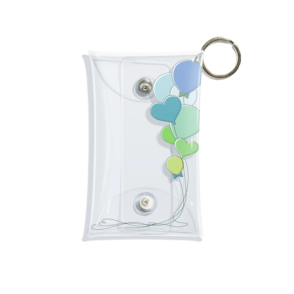 hanaの推し活ショップのblue ＆ green balloon Mini Clear Multipurpose Case