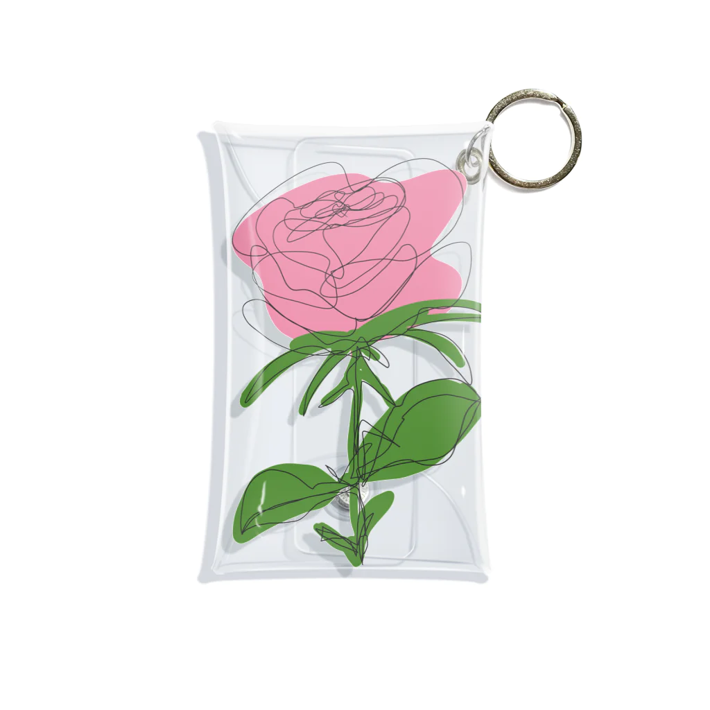 サラスシのmy ROSE ピンク Mini Clear Multipurpose Case