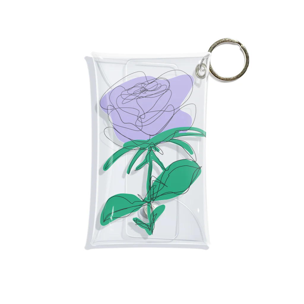 サラスシのmy ROSE パープル Mini Clear Multipurpose Case