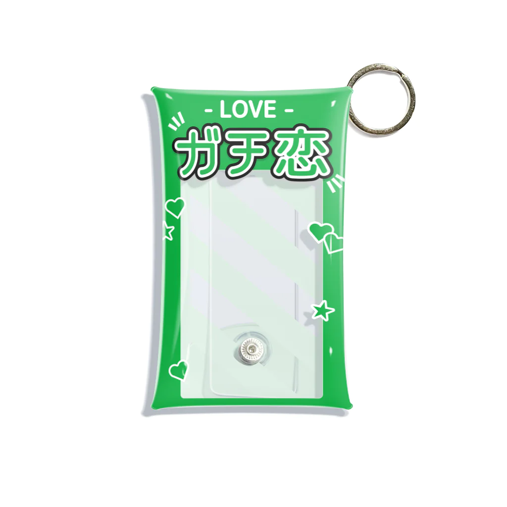 ドルオタ - アイドルオタク向けショップの『LOVE - ガチ恋』推しチェキケース【緑】 ミニクリアマルチケース