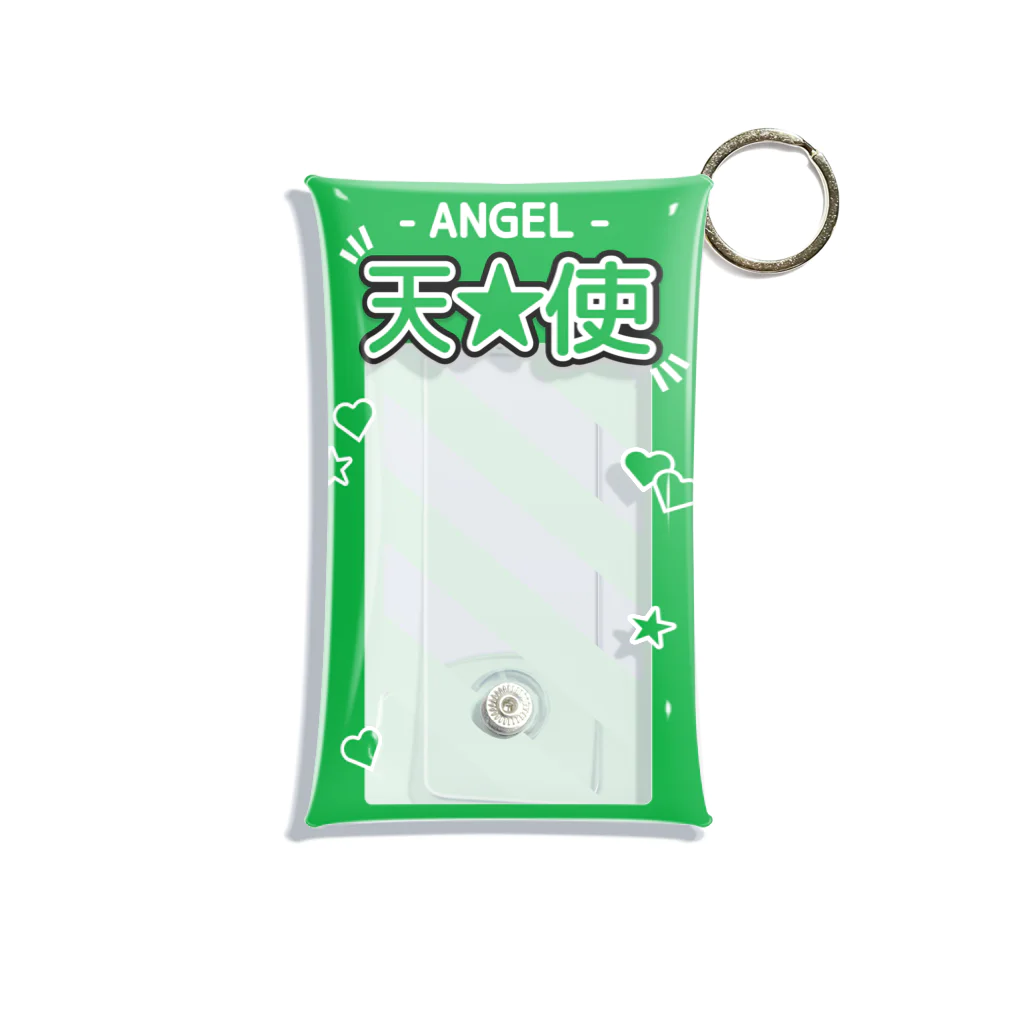 ドルオタ - アイドルオタク向けショップの『ANGEL - 天使』推しチェキケース【緑】 Mini Clear Multipurpose Case