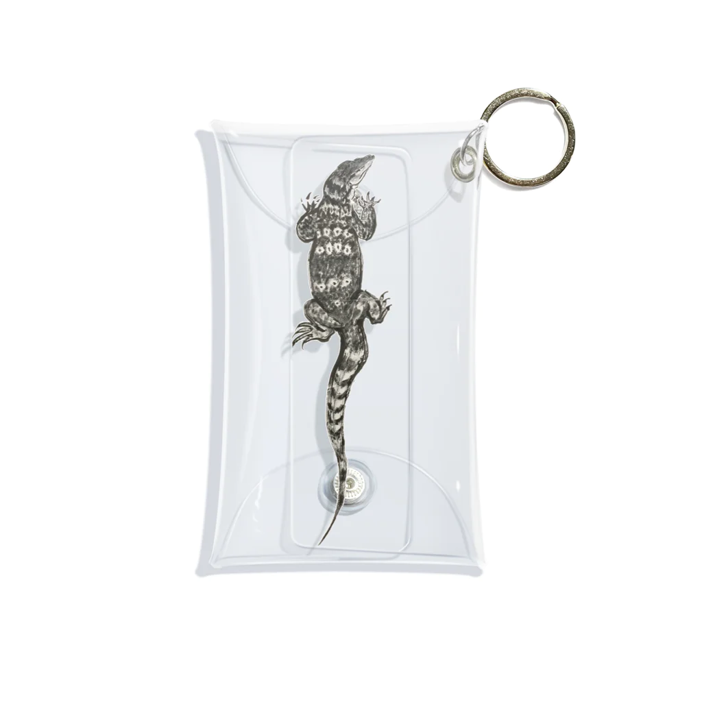 cats&reptiles cafe Odd eyeの墨(ズミ)オオトカゲグッズ。 Mini Clear Multipurpose Case