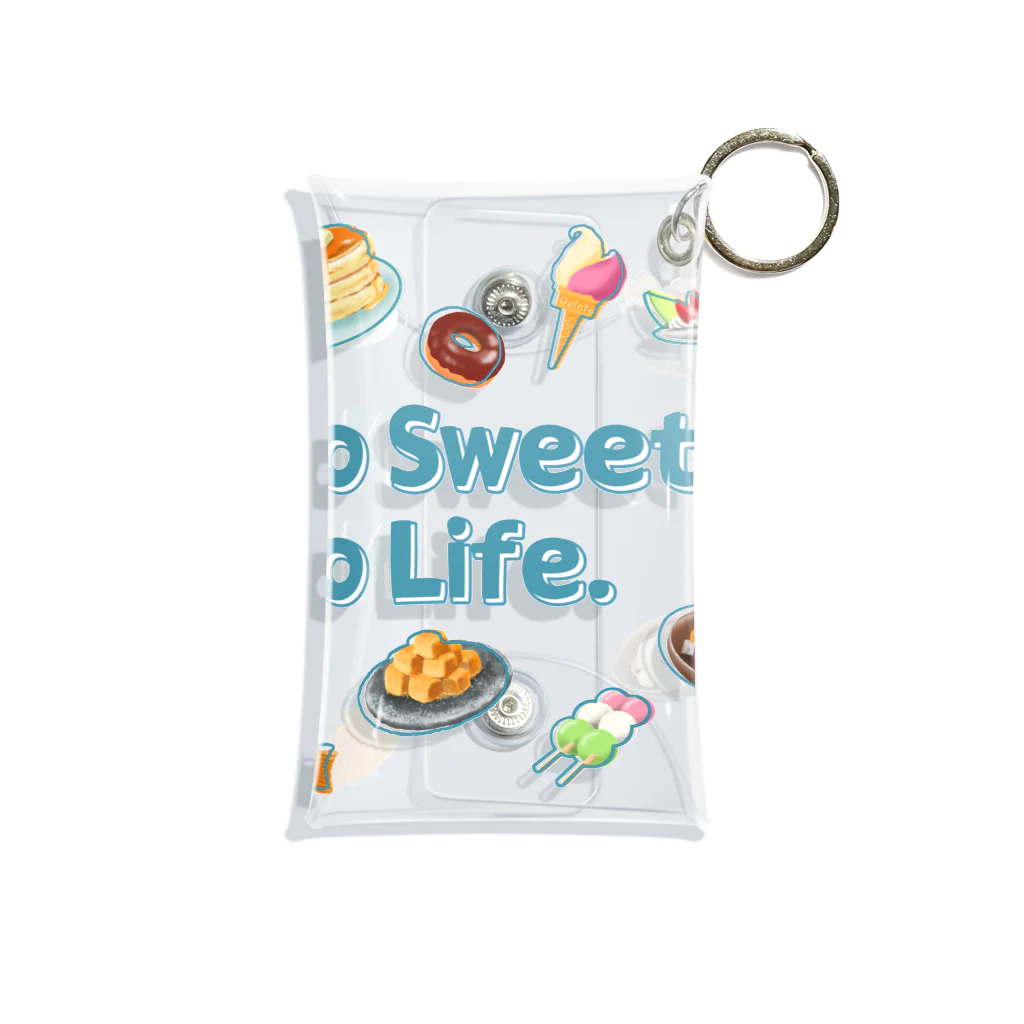 SU-KUのNo Sweets,No Life. Mini Clear Multipurpose Case