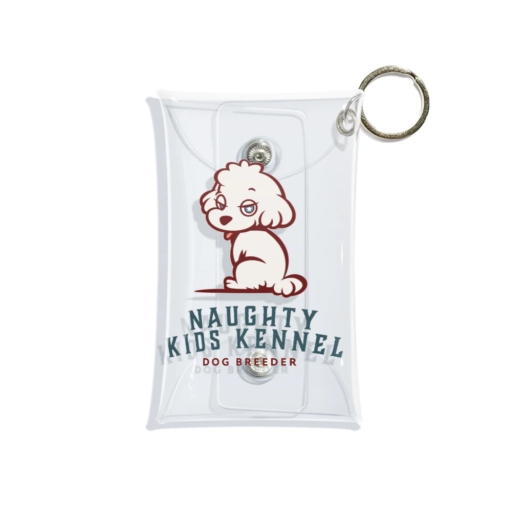 NAUGHTY KIDS KENNELの犬舎ロゴ【キラキラ目ver.】 Mini Clear Multipurpose Case