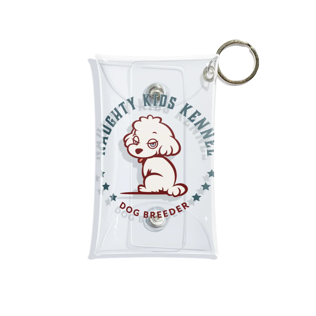 NAUGHTY KIDS KENNELの犬舎ロゴ【通常目ver.】 Mini Clear Multipurpose Case