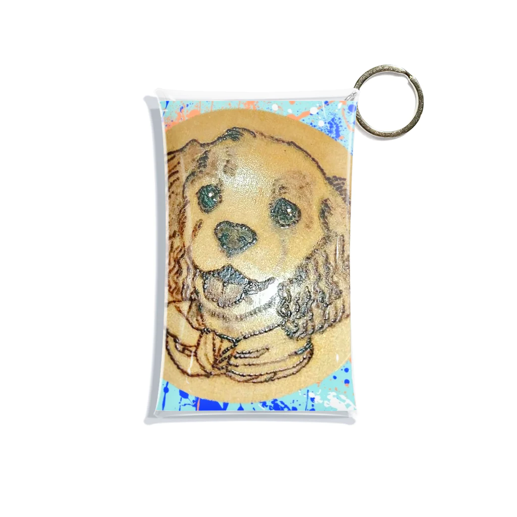 YURITAROORIGINLのAmerican Cocker Spaniel,わるそう坊主のコッカースパニエル Mini Clear Multipurpose Case