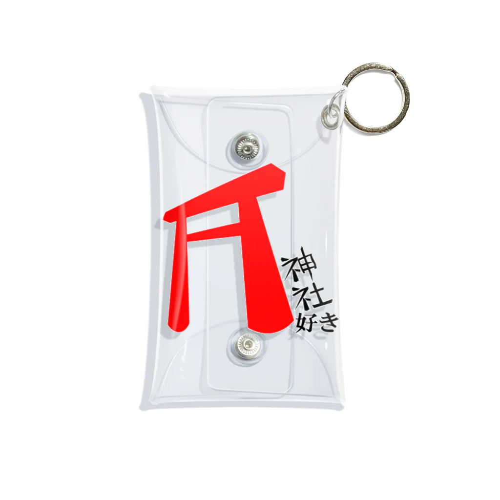 神社らいふの神社好き Mini Clear Multipurpose Case