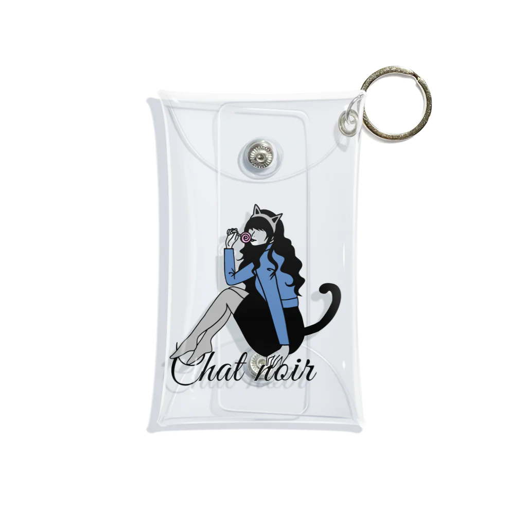 mimii-dolceのChat noir Mini Clear Multipurpose Case