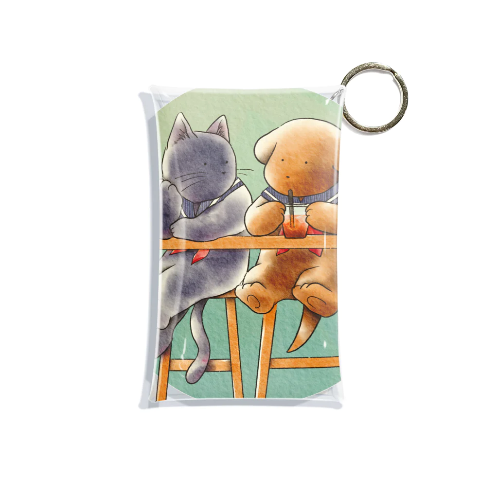 イイダカホリのカフェくつろぎタイムDOG＆CAT Mini Clear Multipurpose Case