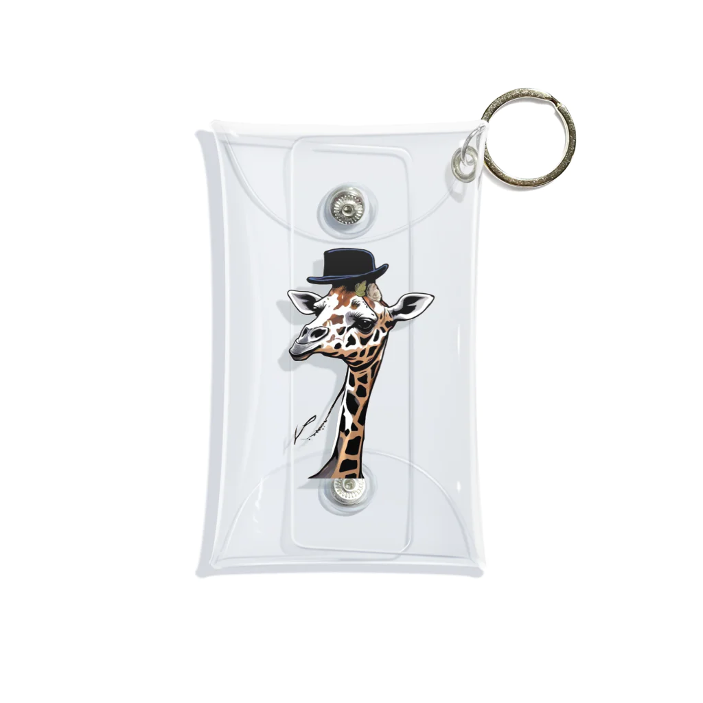 giraffeのCOOLなキリン Mini Clear Multipurpose Case