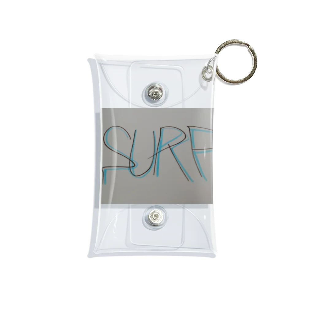 SURF810のSURF 文字(青影) Mini Clear Multipurpose Case
