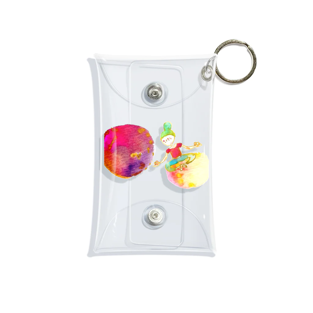 onmycolorの楽描き店のそばかすこちゃん on ball  (小物) Mini Clear Multipurpose Case