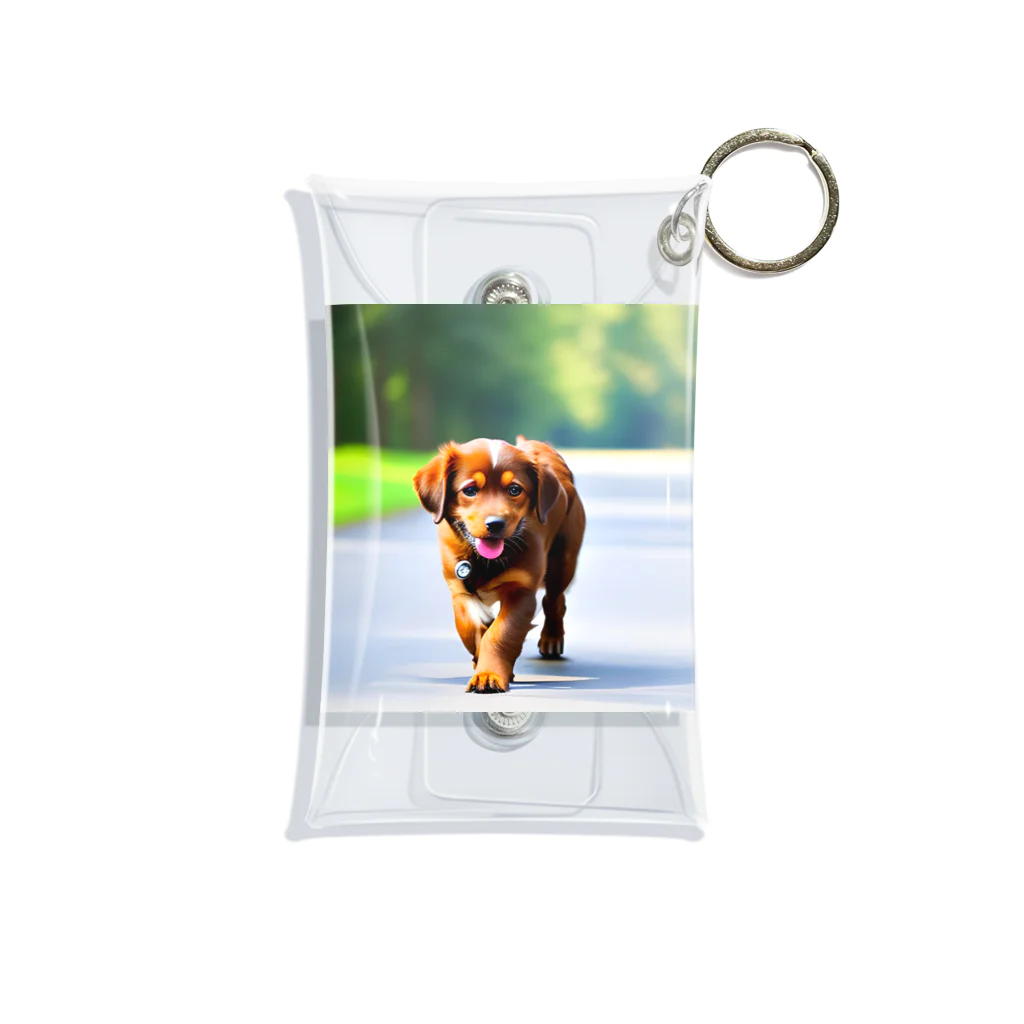 waka0129の茶色の犬 Mini Clear Multipurpose Case