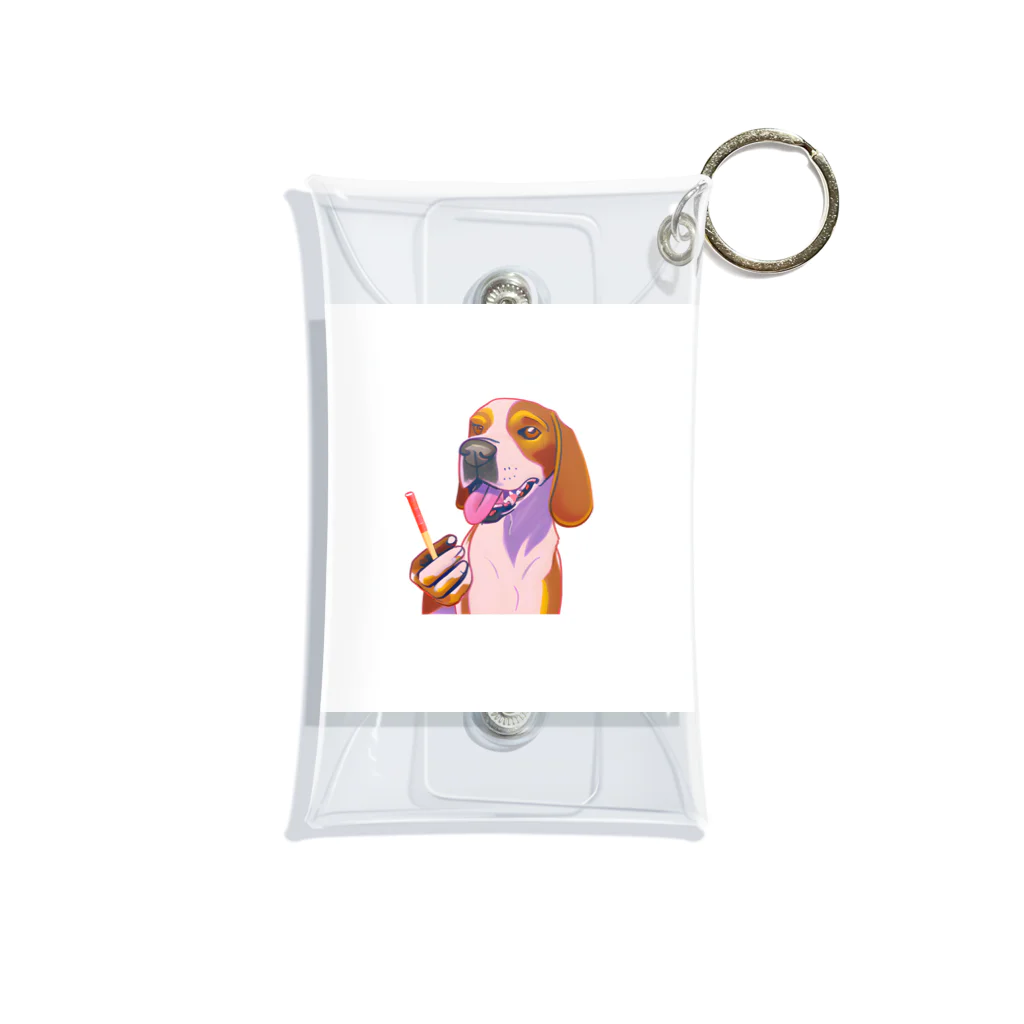 dog グッズ販売のDogイラストグッズ Mini Clear Multipurpose Case