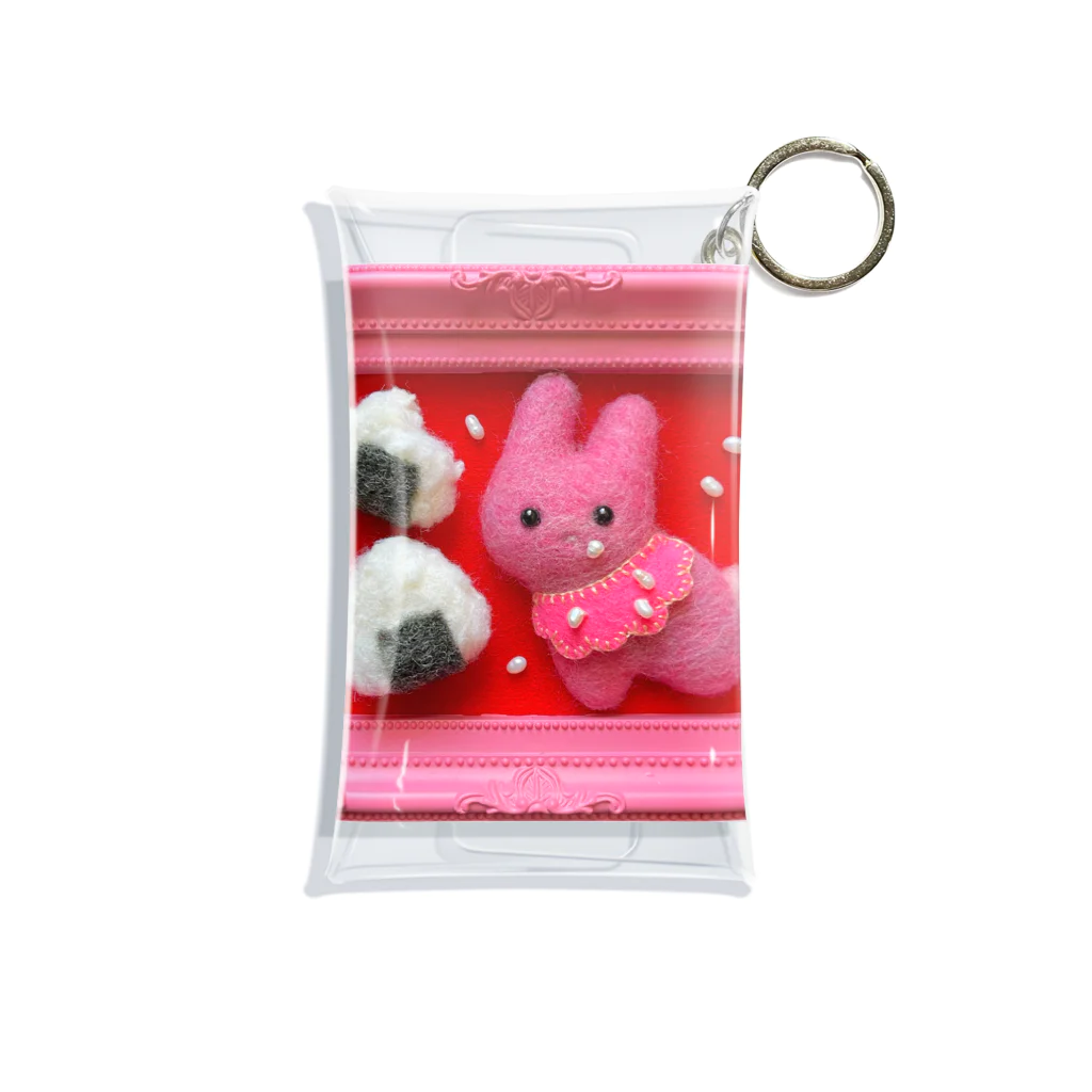 nanaqsaのおにぎりとうさぎ Mini Clear Multipurpose Case