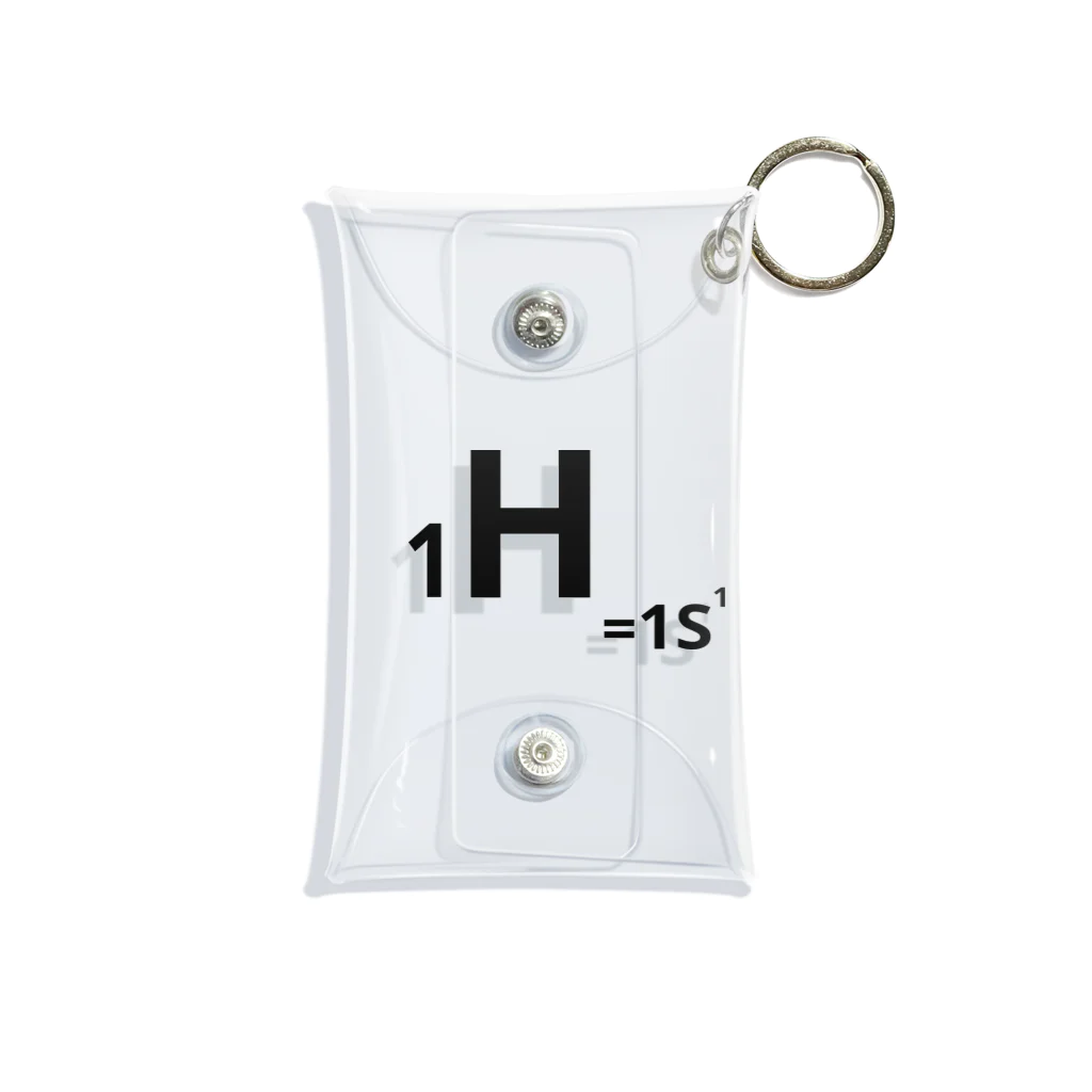 interested in?の1.hydrogen(黒/表のみ) Mini Clear Multipurpose Case