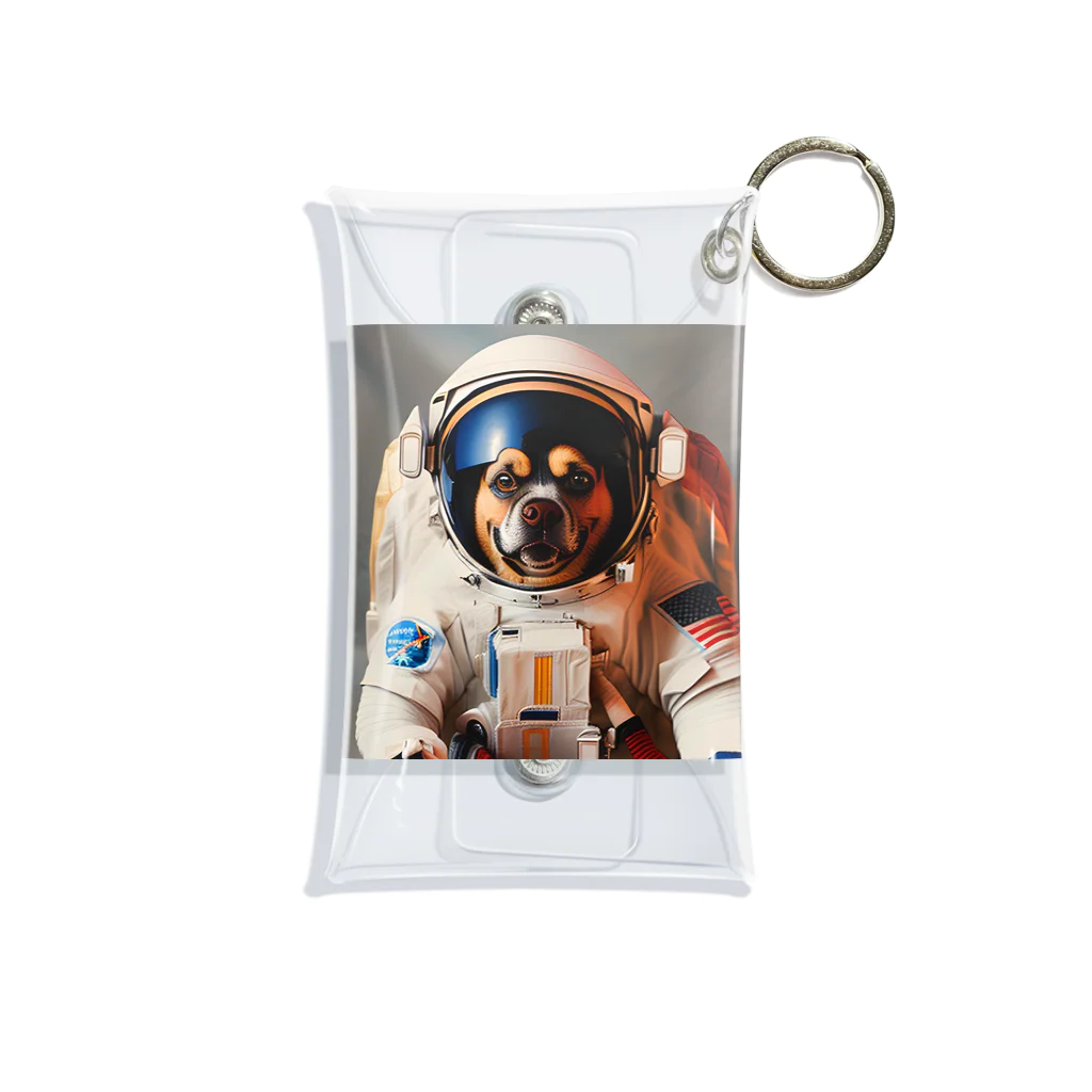 ✨そうのオリジナルグッズ✨の宇宙飛行士犬だワン！！ Mini Clear Multipurpose Case