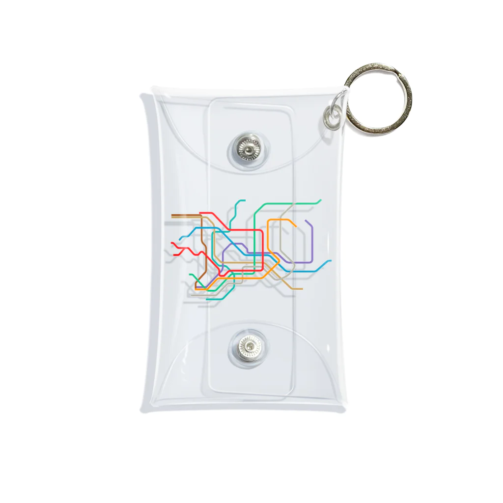 DRIPPEDの東京メトロ路線図-TOKYO METRO-東京地下鉄路線図- Mini Clear Multipurpose Case